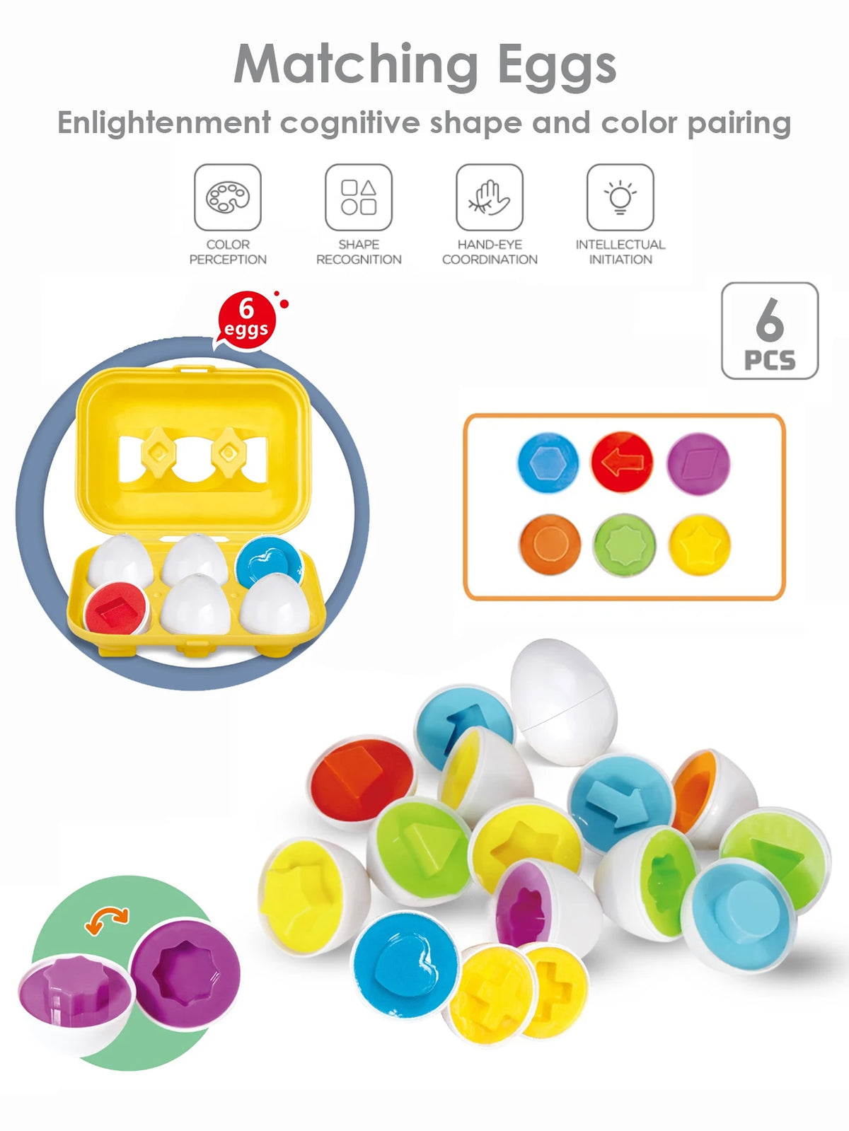 Sortier-Eier für Kinder – Farben & Formen entdecken