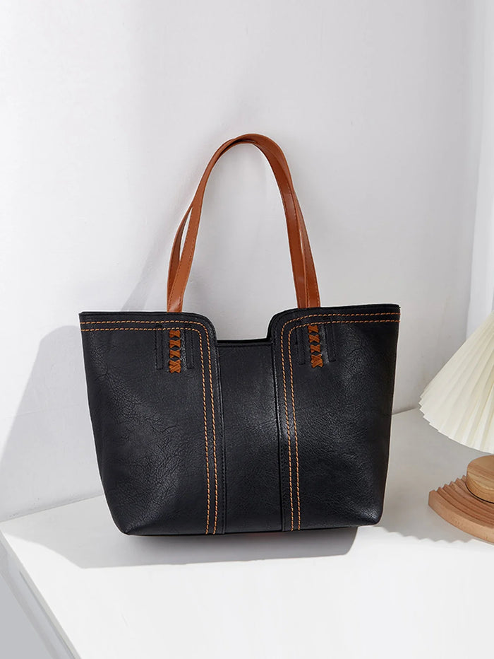 Shopper-Tasche – Lederoptik, angenehm zu tragen