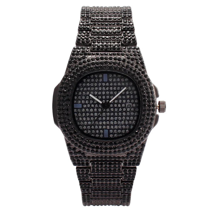 ZBJP Unisex Uhr - Strass-Quarzuhr in Schmuckoptik