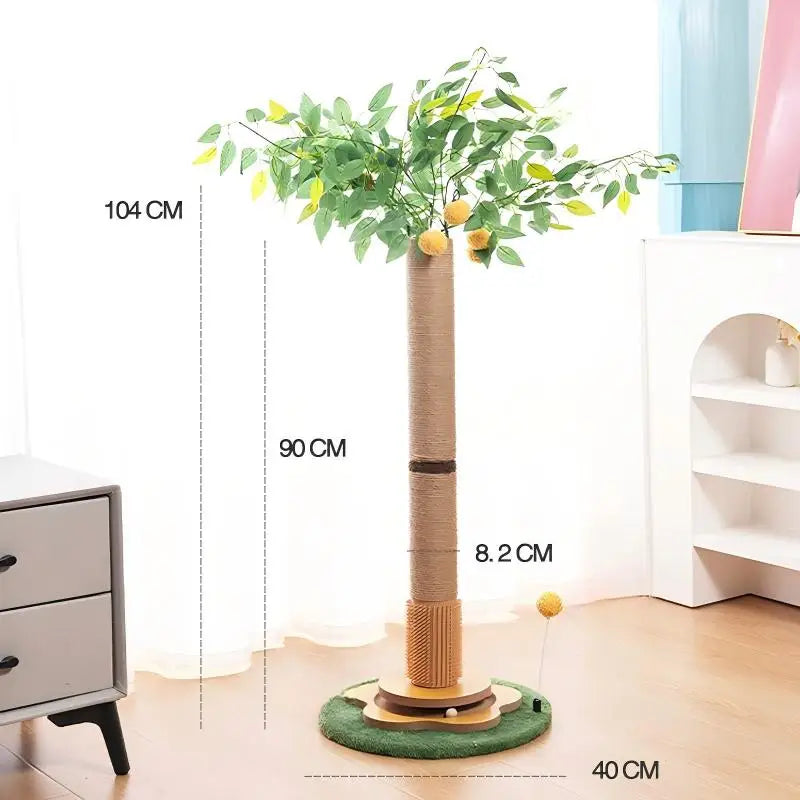 Dekorative Katzen-Kratzsäule mit Sisal in Baum-Designs