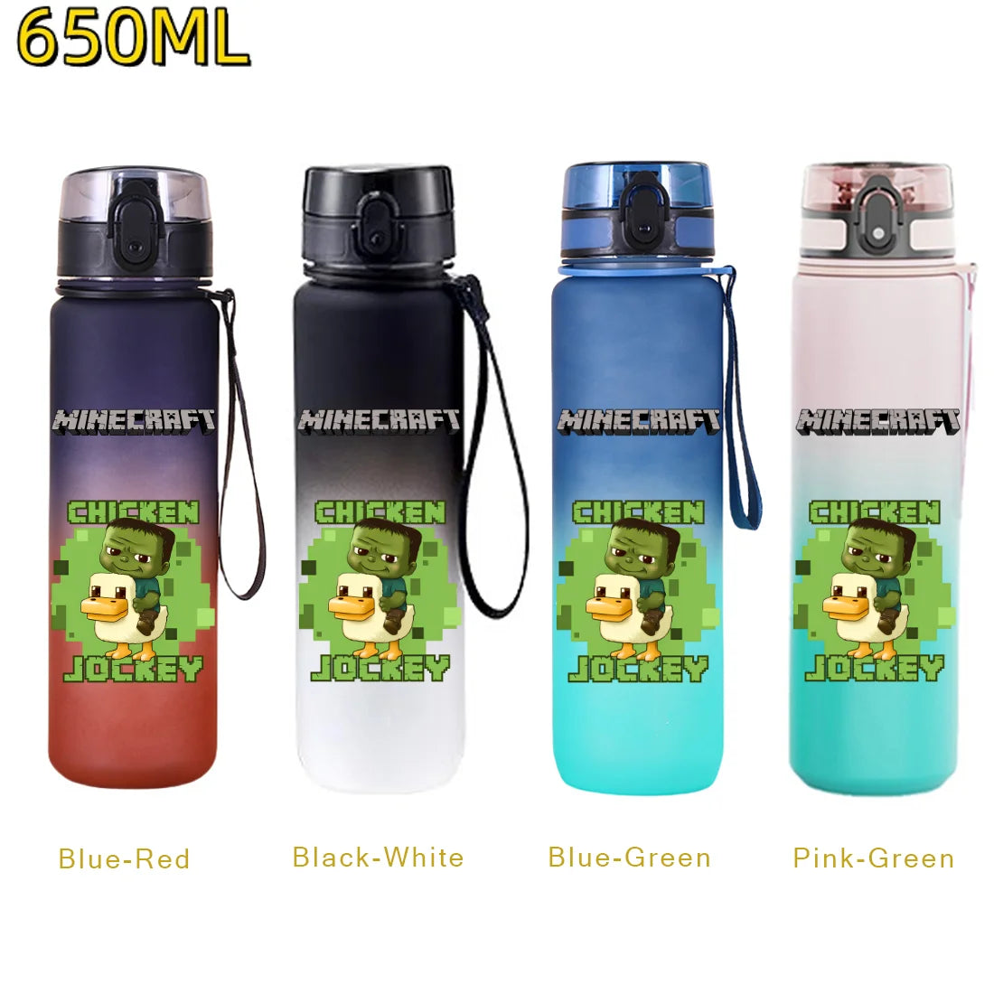 Minecraft Trinkflasche 650 ml – Auslaufsichere Sportflasche für Schule, Sport & Freizeit