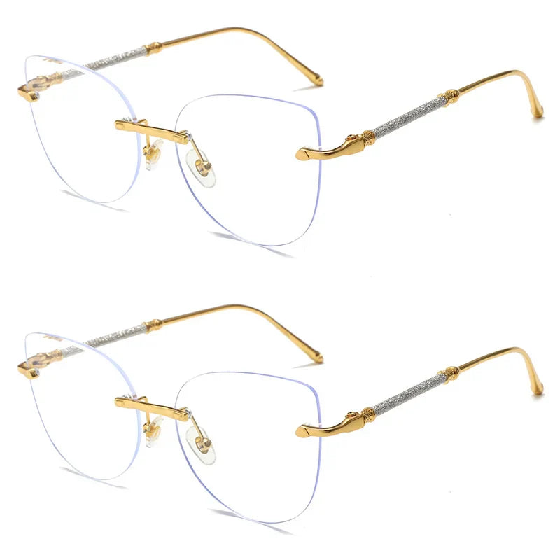 Edle Sonnenbrille Cat-Eye Metall, Modell 2