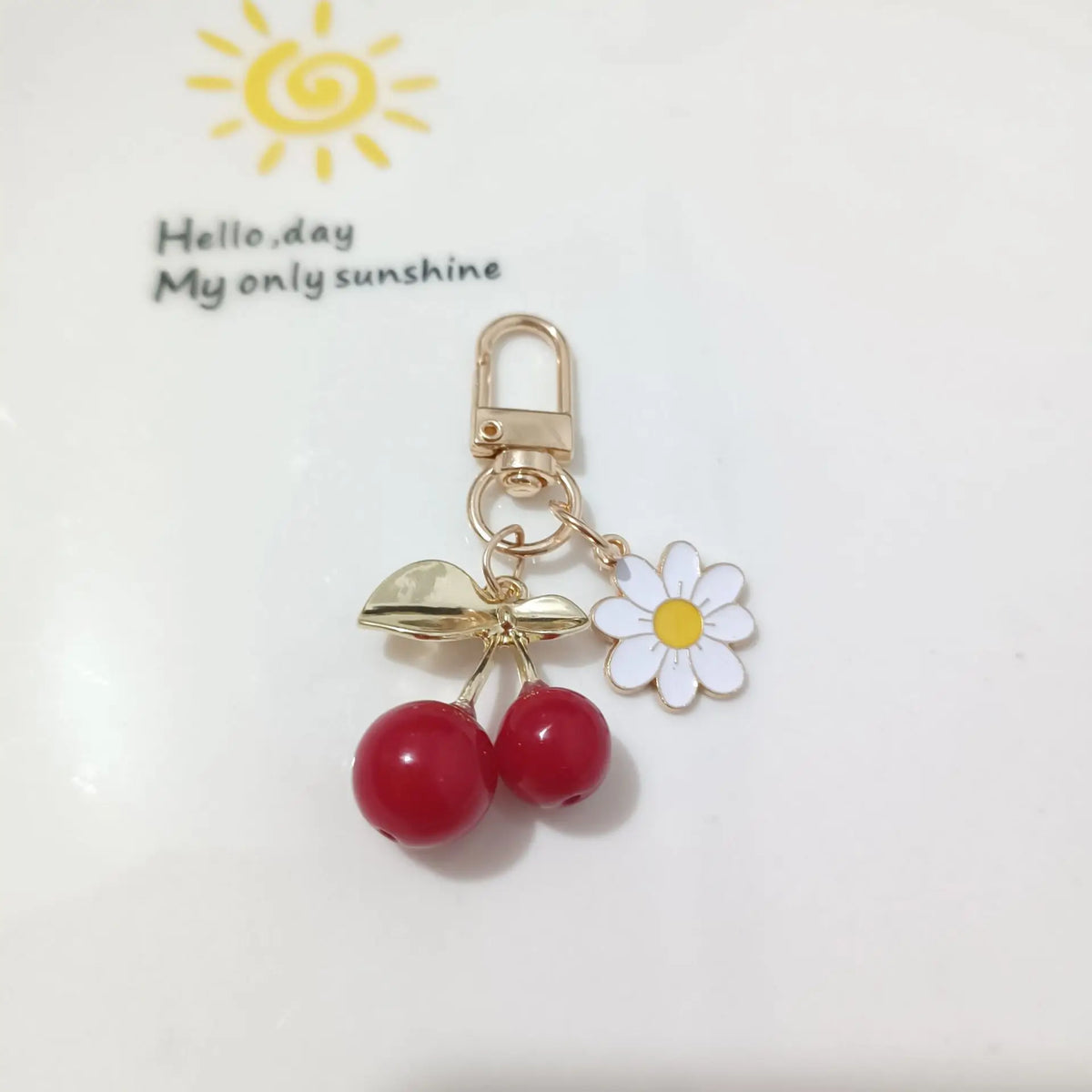 Niedlicher Taschenanhänger, Schlüsselanhänger mit Kirsch - Anhänger, Modell D