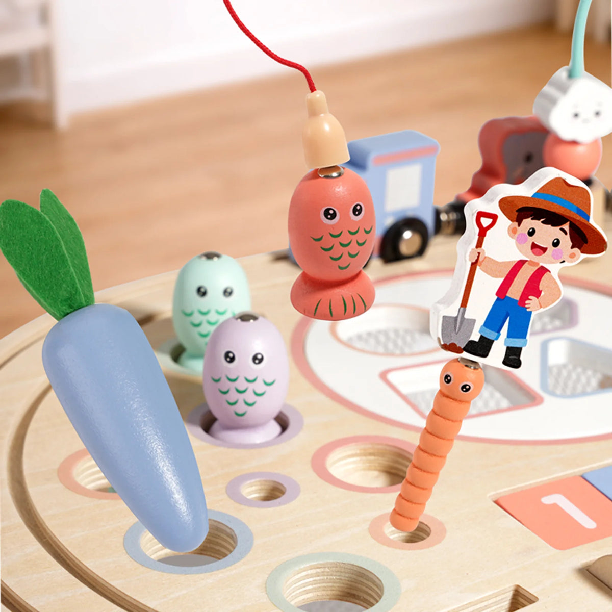 10-in-1 Aktivitätstisch aus Holz für Kinder
