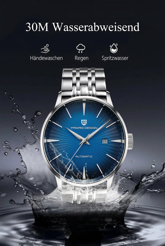 Pagani Design Herrenarmbanduhr – Automatik Mechanisch mit Lederarmband