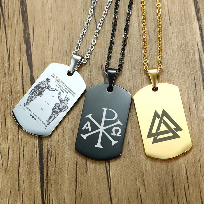 Personalisierte Dog Tag Halskette aus Edelstahl