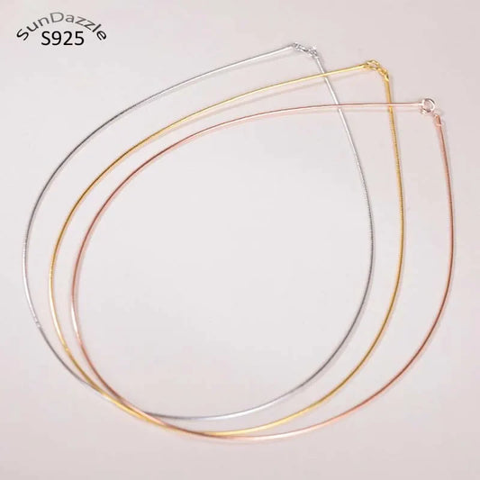 Schlangenkette 925 Sterling Silber in – Gold-Optik, Schlangenkette