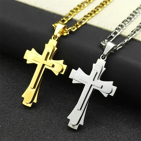 Jesus Kreuz Halskette aus Edelstahl