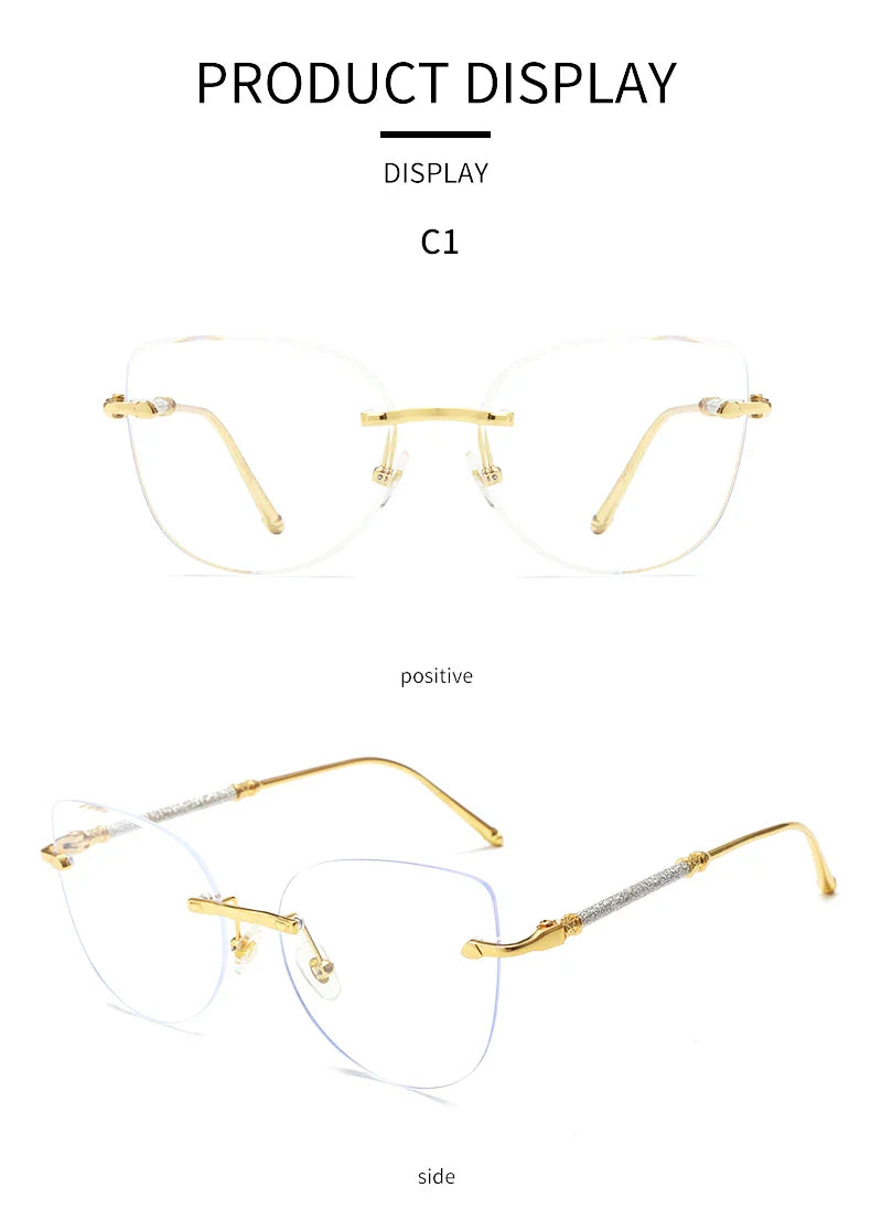 Edle Sonnenbrille Cat-Eye Metall, Ansicht 17