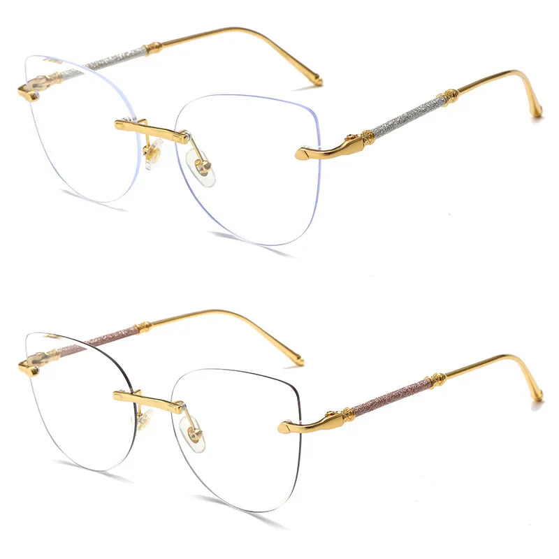 Edle Sonnenbrille Cat-Eye Metall, Modell 1