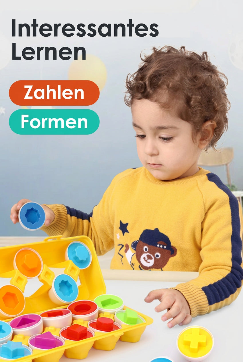 Sortier-Eier für Kinder – Farben & Formen entdecken