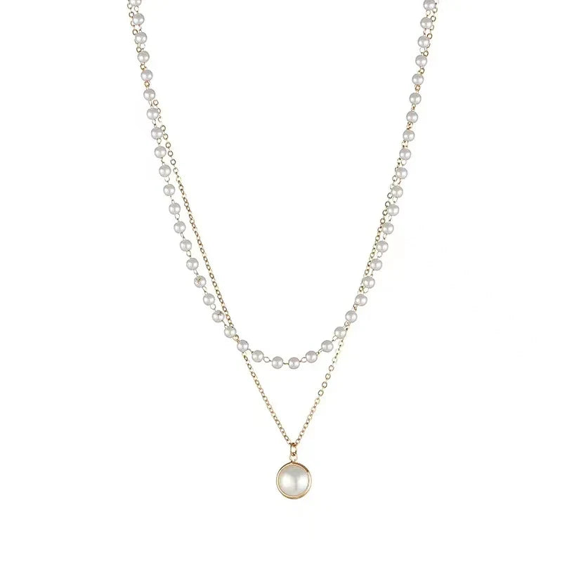 Elegante doppelreihige Perlenkette, zeitlos und elegant, Ansicht 4
