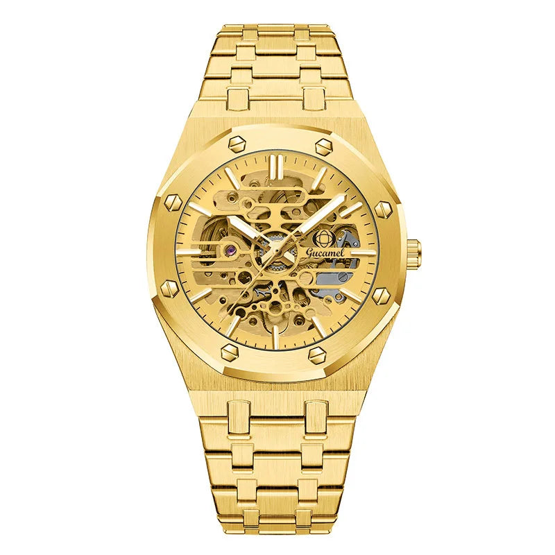 GUCAMEL Herrenarmbanduhr mit Edelstahlarmband