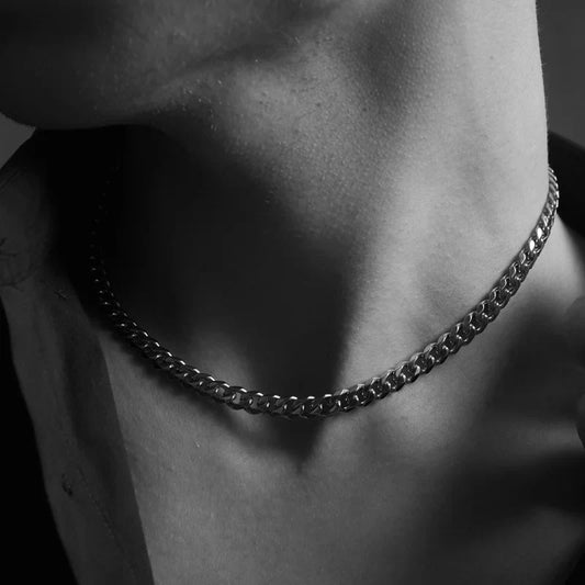 Cuban Chain Halskette aus Edelstahl, in Goldoptik, Ansicht 2