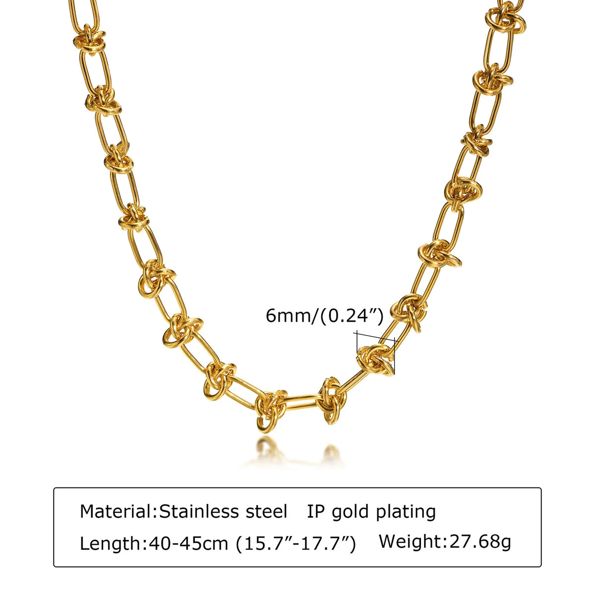 Edelstahl Gliederkette goldfarben – Damen | Minimalistisch & Trendy, Modell 7
