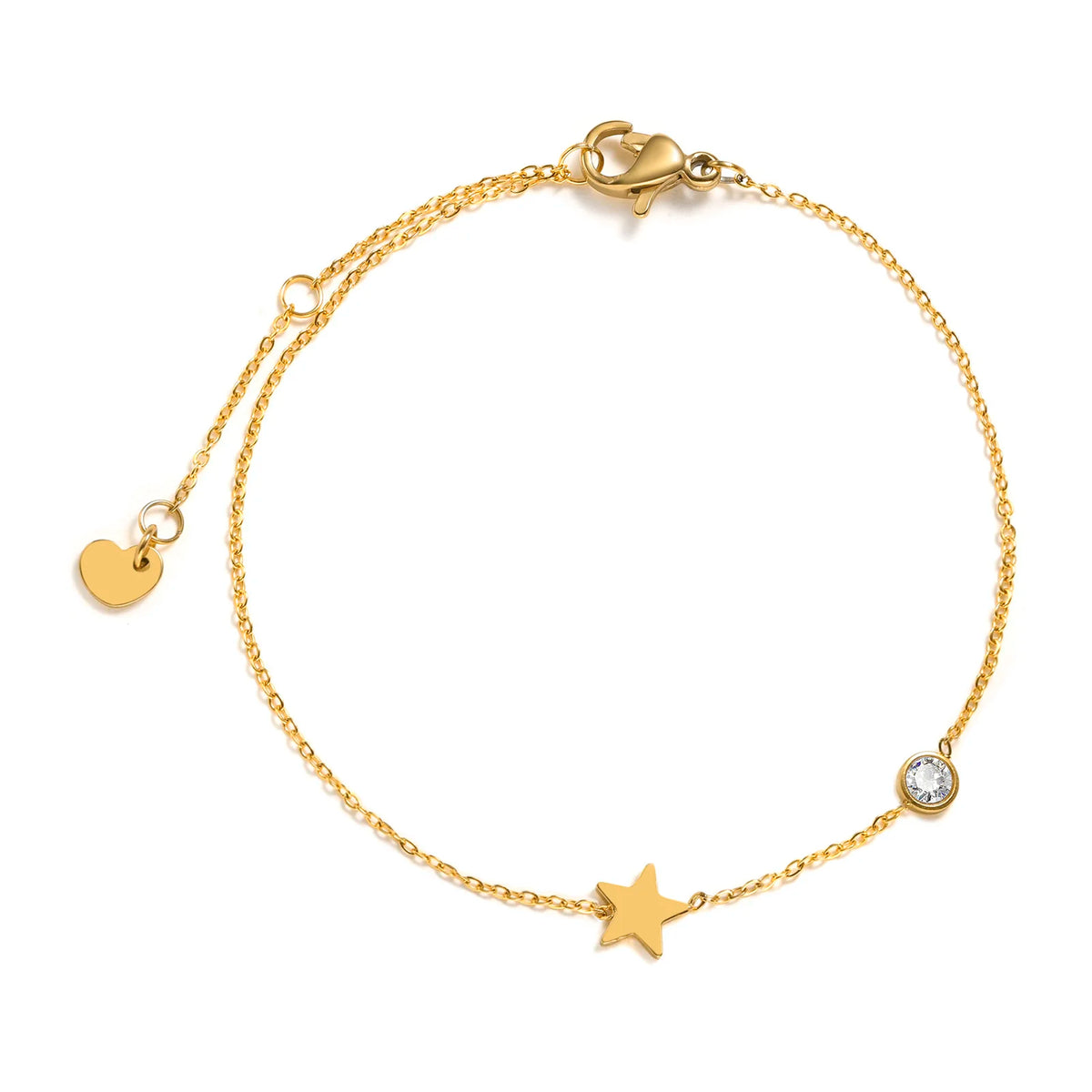 Edelstahl Zirkonia Kreuz Armband Damen – Dünne Kette | 20 Designs, Modell 7