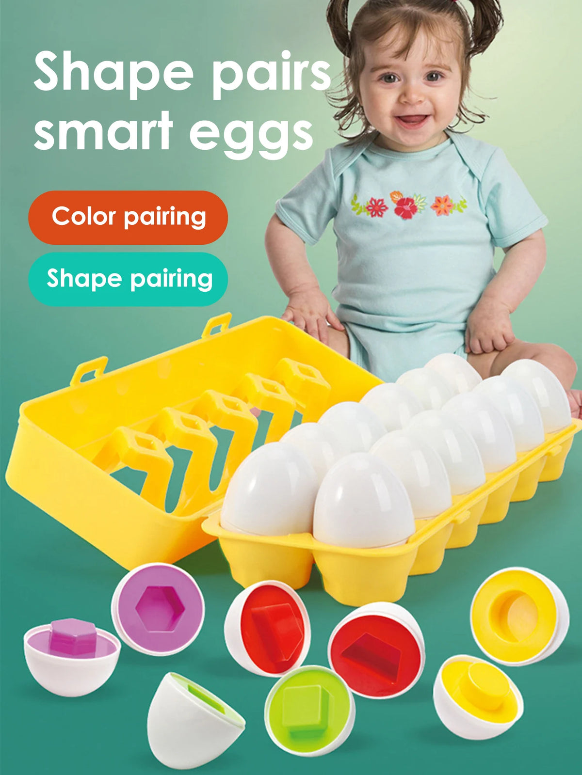 Sortier-Eier für Kinder – Farben & Formen entdecken