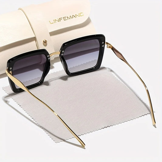 Moderne Sonnenbrille Eckig PC Verlaufsglas, Ansicht 4
