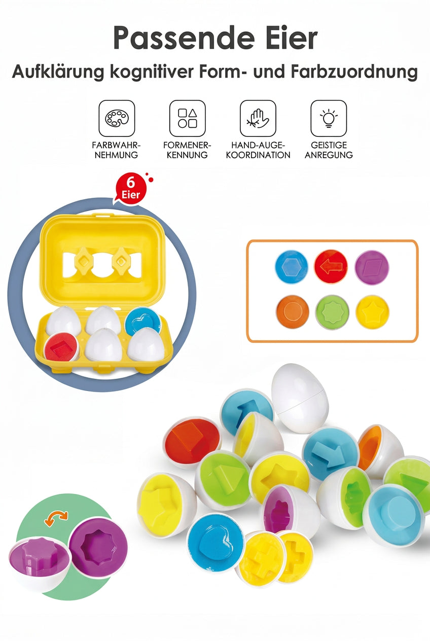 Sortier-Eier für Kinder – Farben & Formen entdecken
