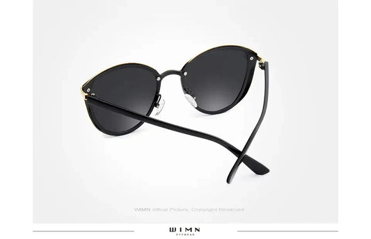 Minimalistische Sonnenbrille Cat-Eye PC polarisiert Spiegelglas, Ansicht 6