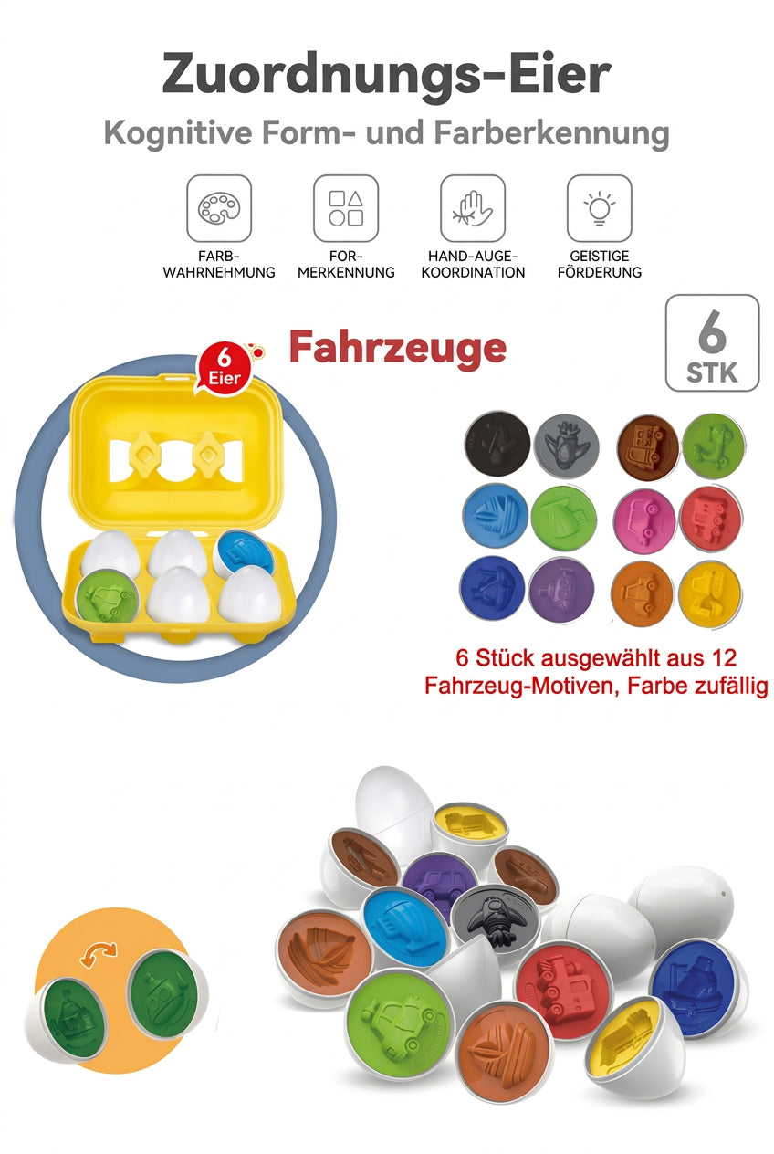 Sortier-Eier für Kinder – Farben & Formen entdecken