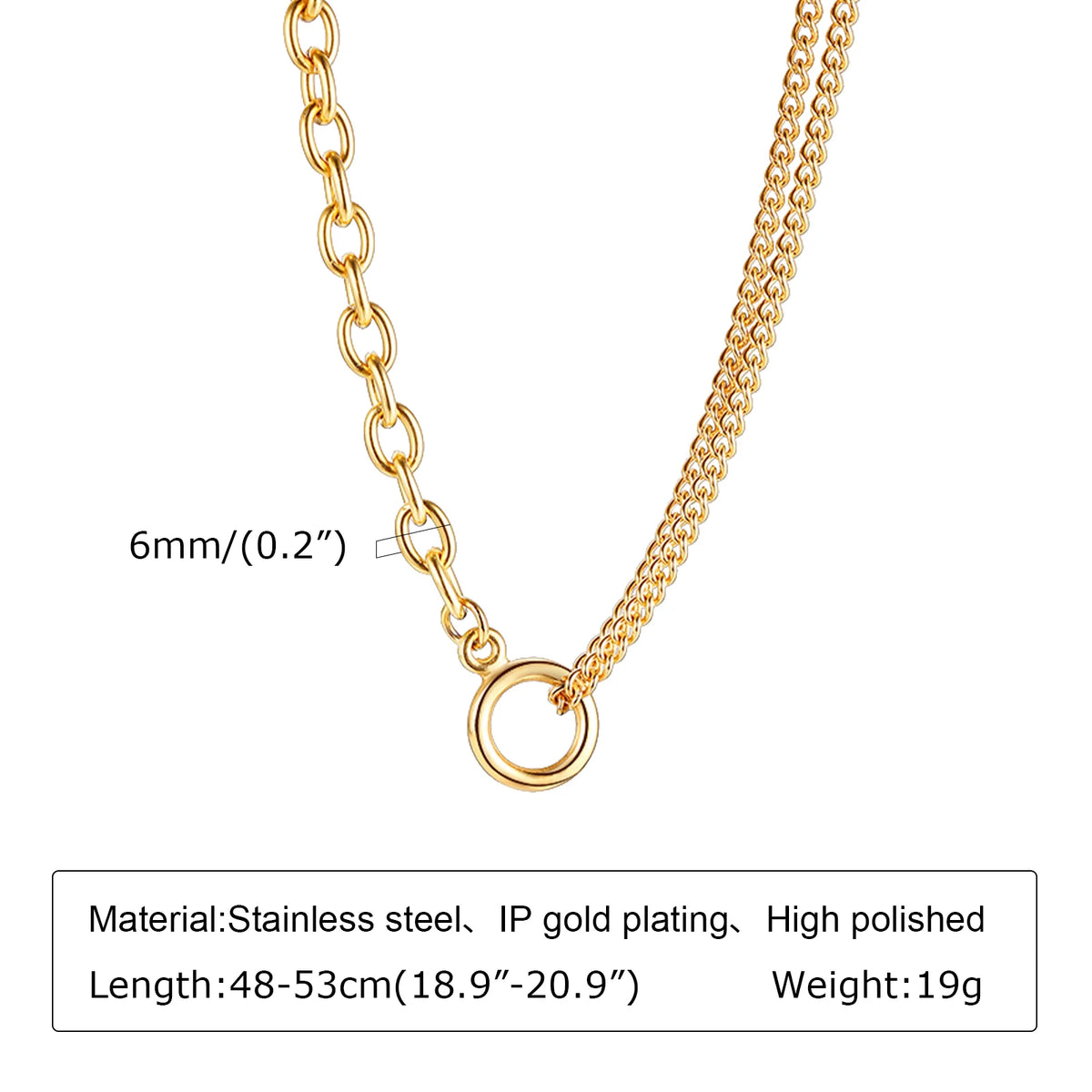 Edelstahl Gliederkette goldfarben – Damen | Minimalistisch & Trendy, Modell 6