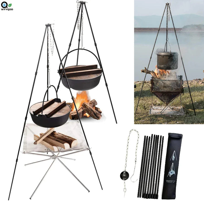 Lagerfeuer-Kochstativ 103cm – Aluminium, Kompakt & Leicht