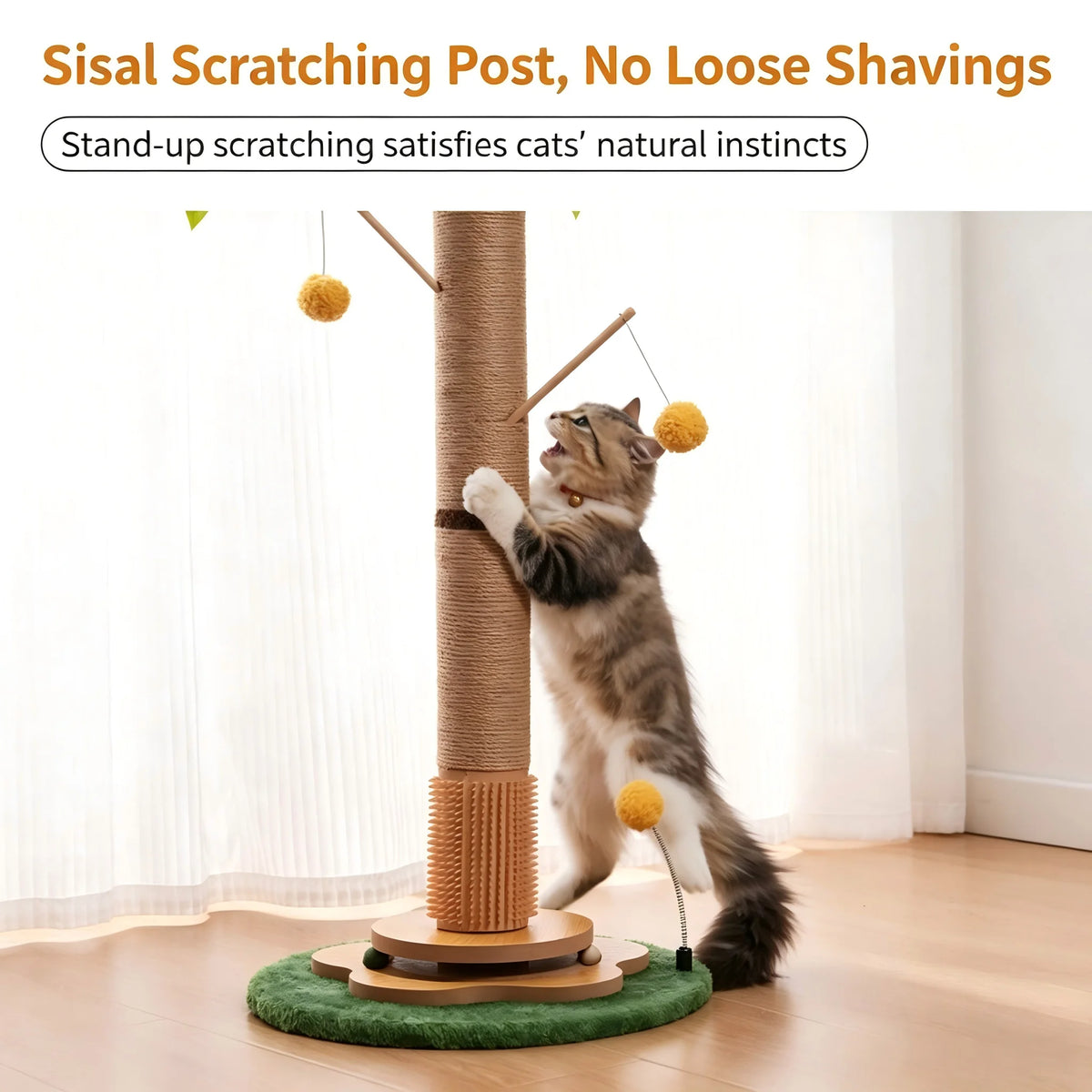 Dekorative Katzen-Kratzsäule mit Sisal in Baum-Designs
