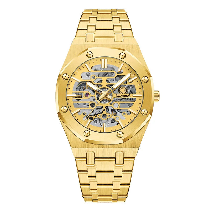 GUCAMEL Herrenarmbanduhr mit Edelstahlarmband