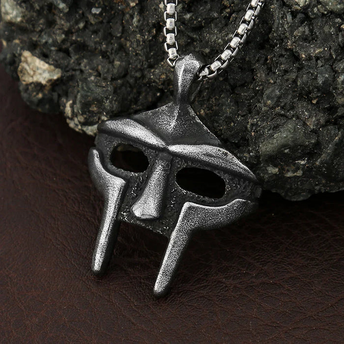 MF Doom Masken Halskette aus Edelstahl
