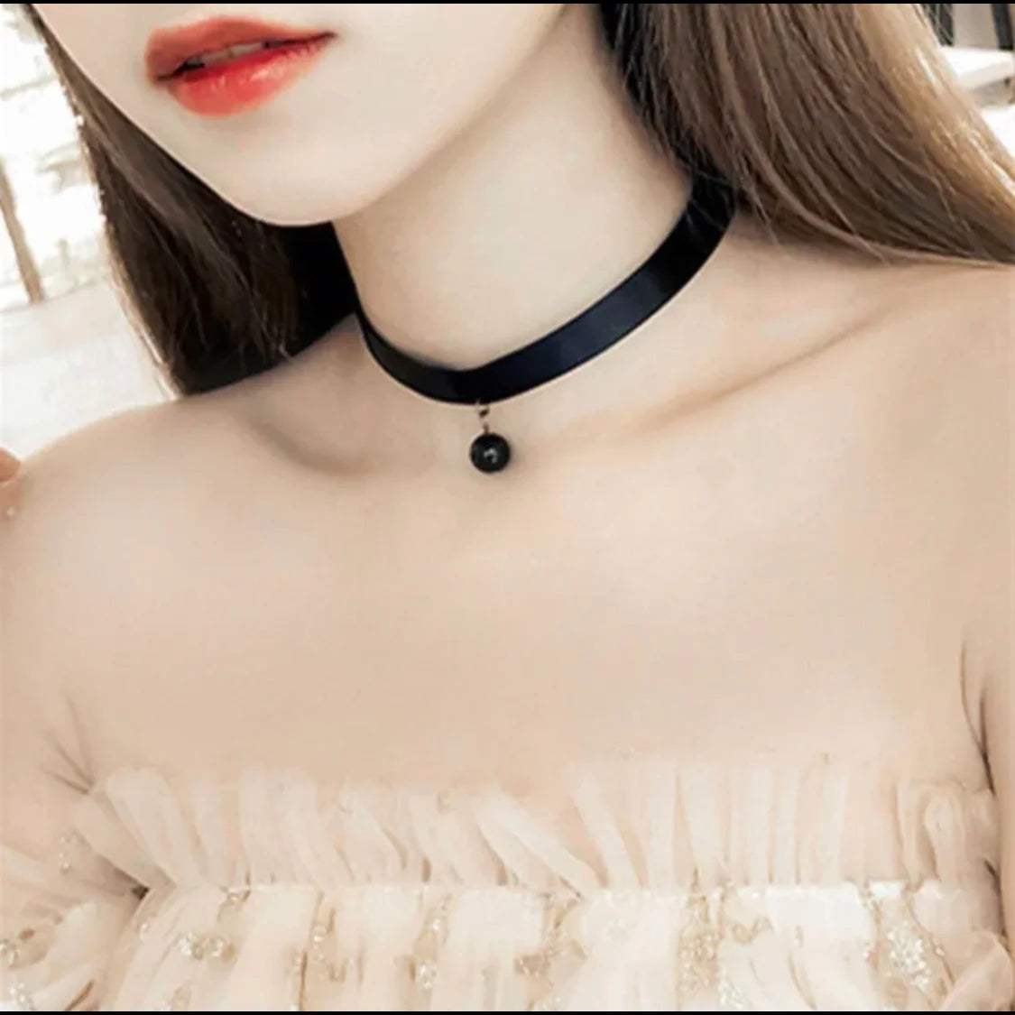 Samt-Spitzen Choker Halskette – Vintage Gothic | Damen, Ansicht 13