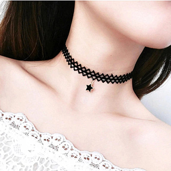 Samt-Spitzen Choker Halskette – Vintage Gothic | Damen, Ansicht 11