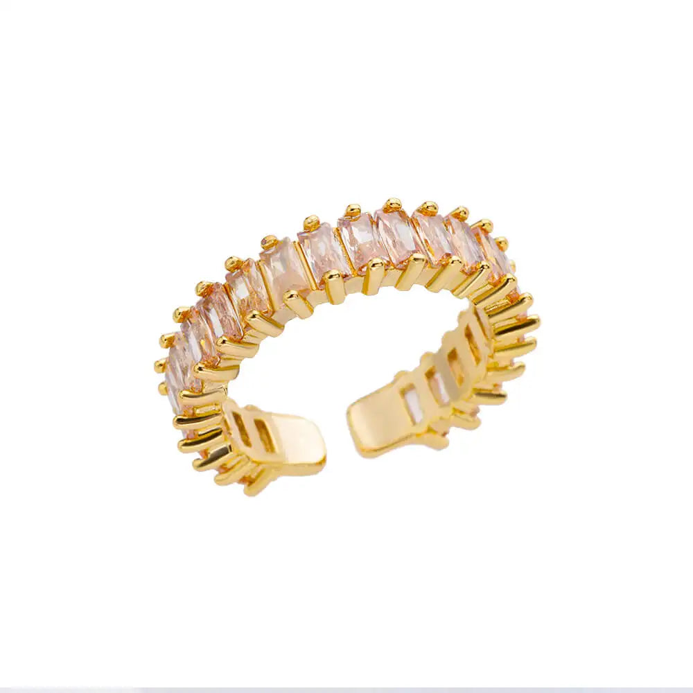 Eleganter Ring mit bunten Steinen, verschiedene Varianten, Creme, Einheitsgröße