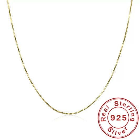 Boxkette 925 Sterling Silber vergoldet