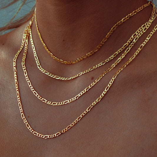 Edelstahl Figaro-Chain Halskette – Gold & Silber | Damen