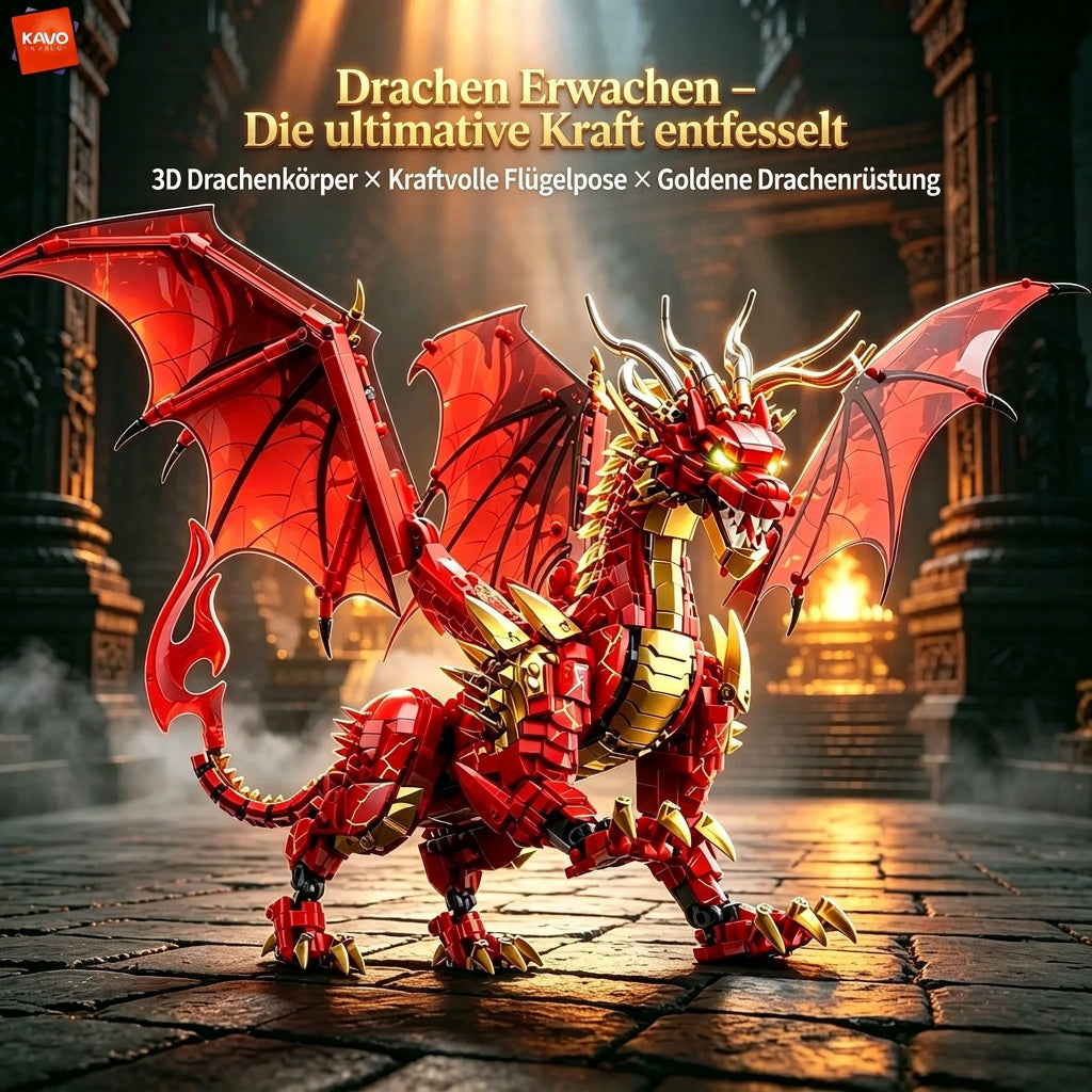 Fliegender Drache Bausteine – Modell mit 1919 Teilen für Erwachsene