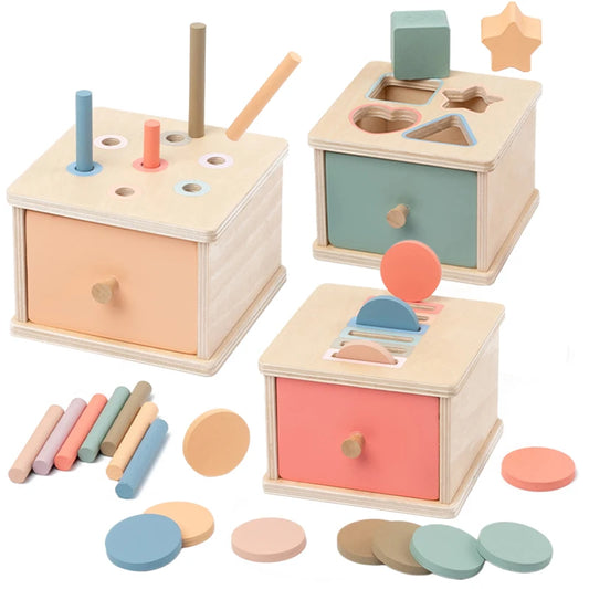 Holz-Sortierbox für Kinder – Montessori-inspiriert