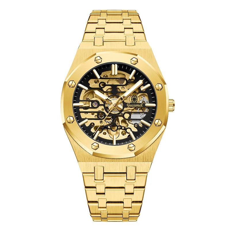 GUCAMEL Herrenarmbanduhr mit Edelstahlarmband
