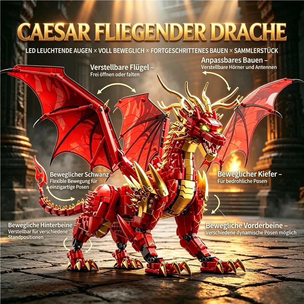 Fliegender Drache Bausteine – Modell mit 1919 Teilen für Erwachsene