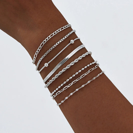 Edelstahl Armband silberfarben – Stapelbar & Wasserfest | Damen
