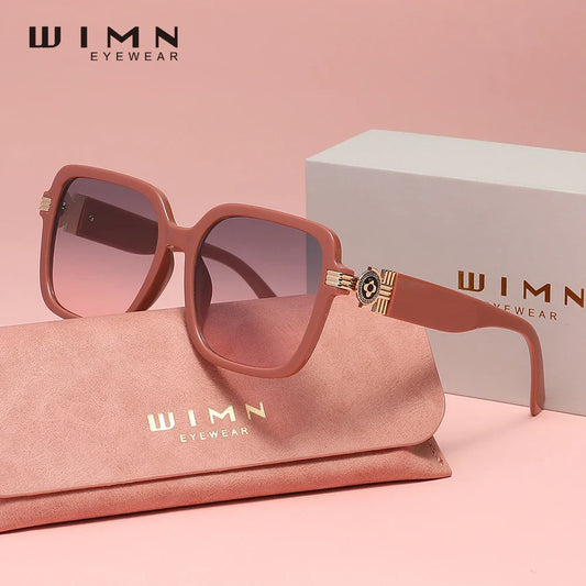 Trendige Sonnenbrille Eckig Metall, ROT BLAU PINK