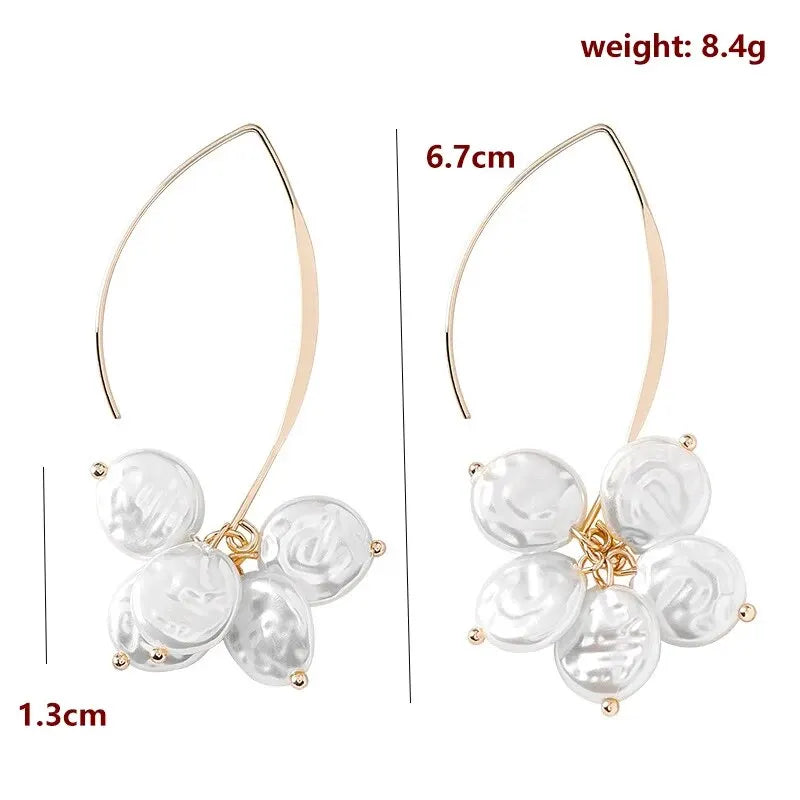 Elegante, hängende Ohrringe mit Perlen, zeitlos und elegant., Ansicht 6