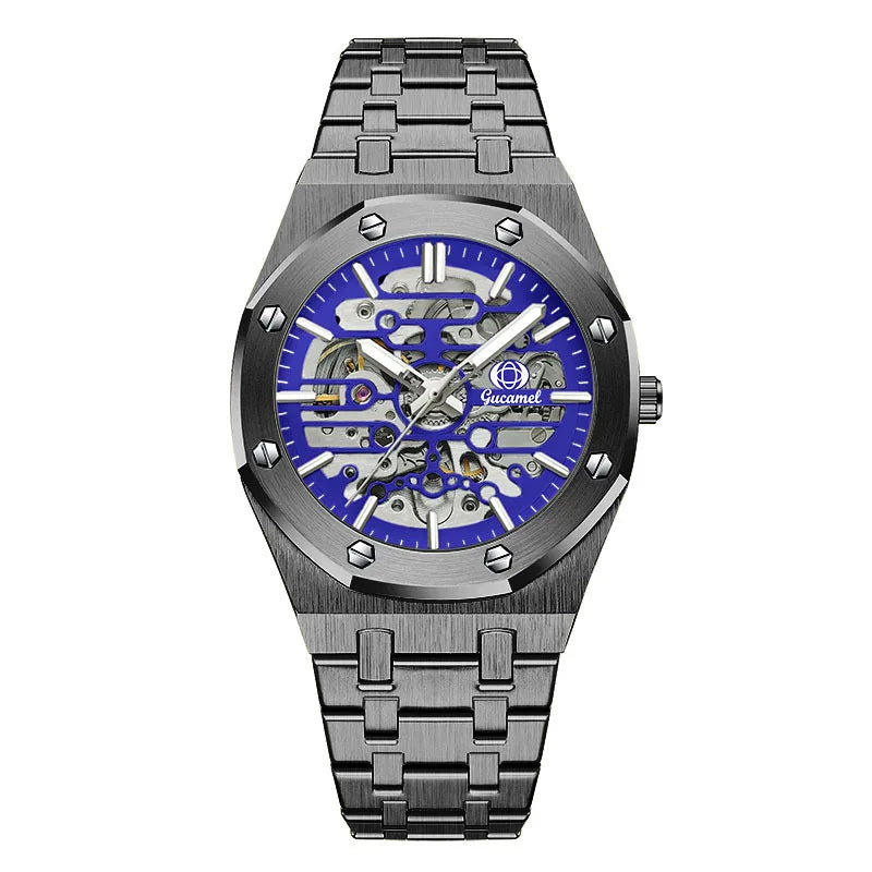 GUCAMEL Herrenarmbanduhr mit Edelstahlarmband