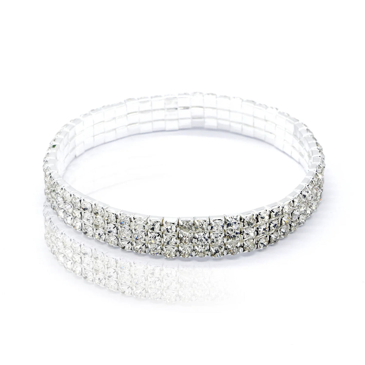 Fußkette Kristall & Strass – Tennis-Optik, mehrlagig & elastisch, Ansicht 5