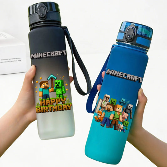Minecraft Trinkflasche 650 ml – Auslaufsichere Sportflasche für Schule, Sport & Freizeit