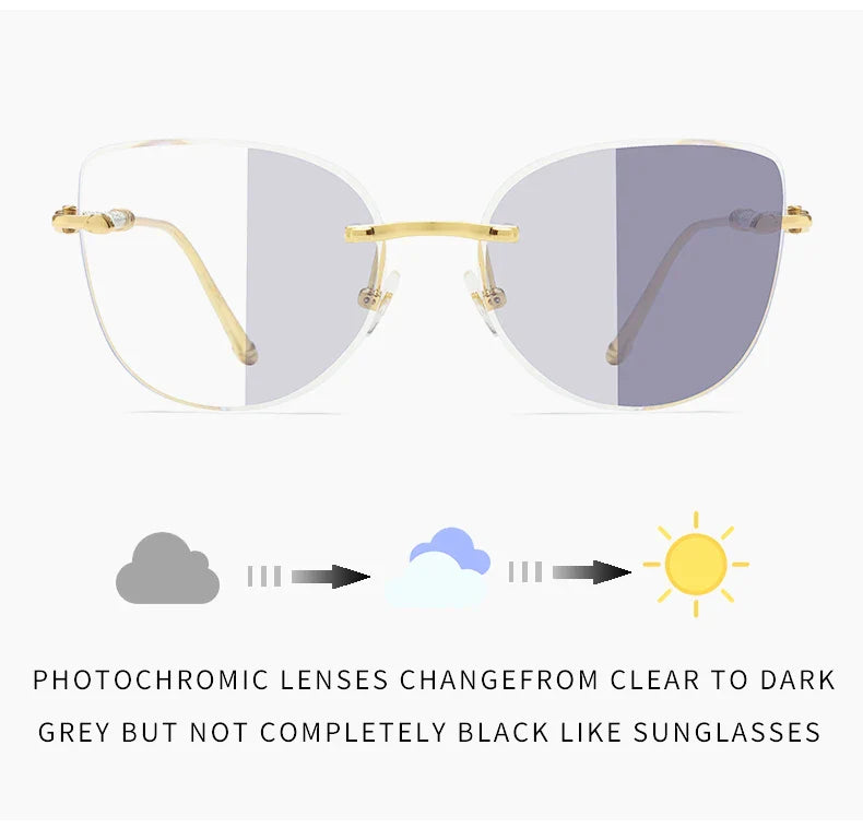 Edle Sonnenbrille Cat-Eye Metall, Ansicht 11