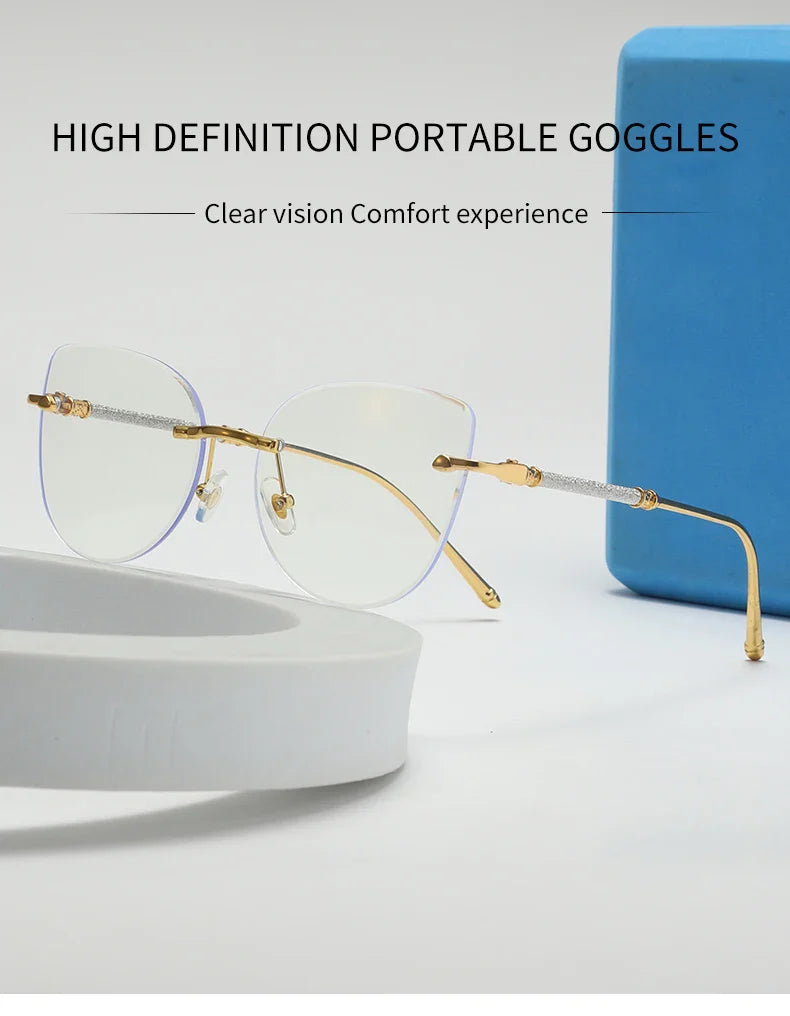 Edle Sonnenbrille Cat-Eye Metall, Ansicht 6
