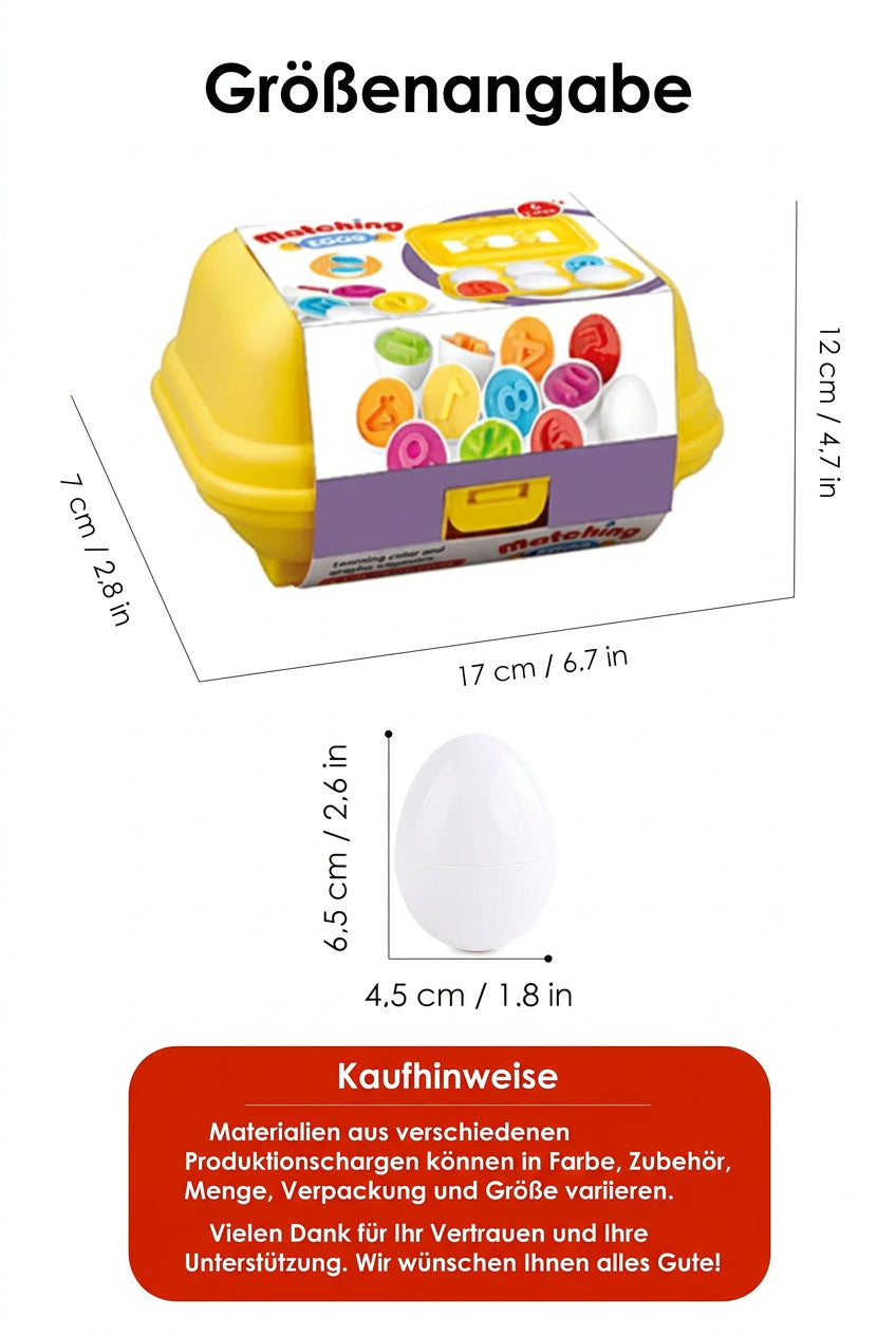 Sortier-Eier für Kinder – Farben & Formen entdecken