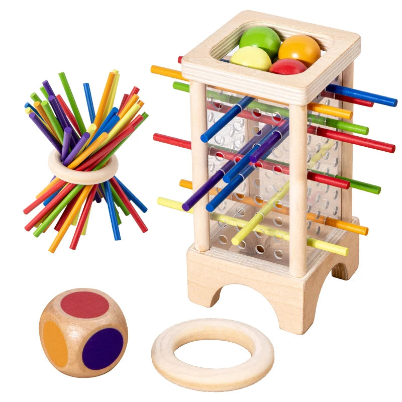 Holz-Stäbchenspiel für Kinder – Geschicklichkeitsspiel