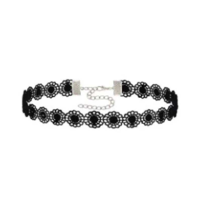 Samt-Spitzen Choker Halskette – Vintage Gothic | Damen, Ansicht 3
